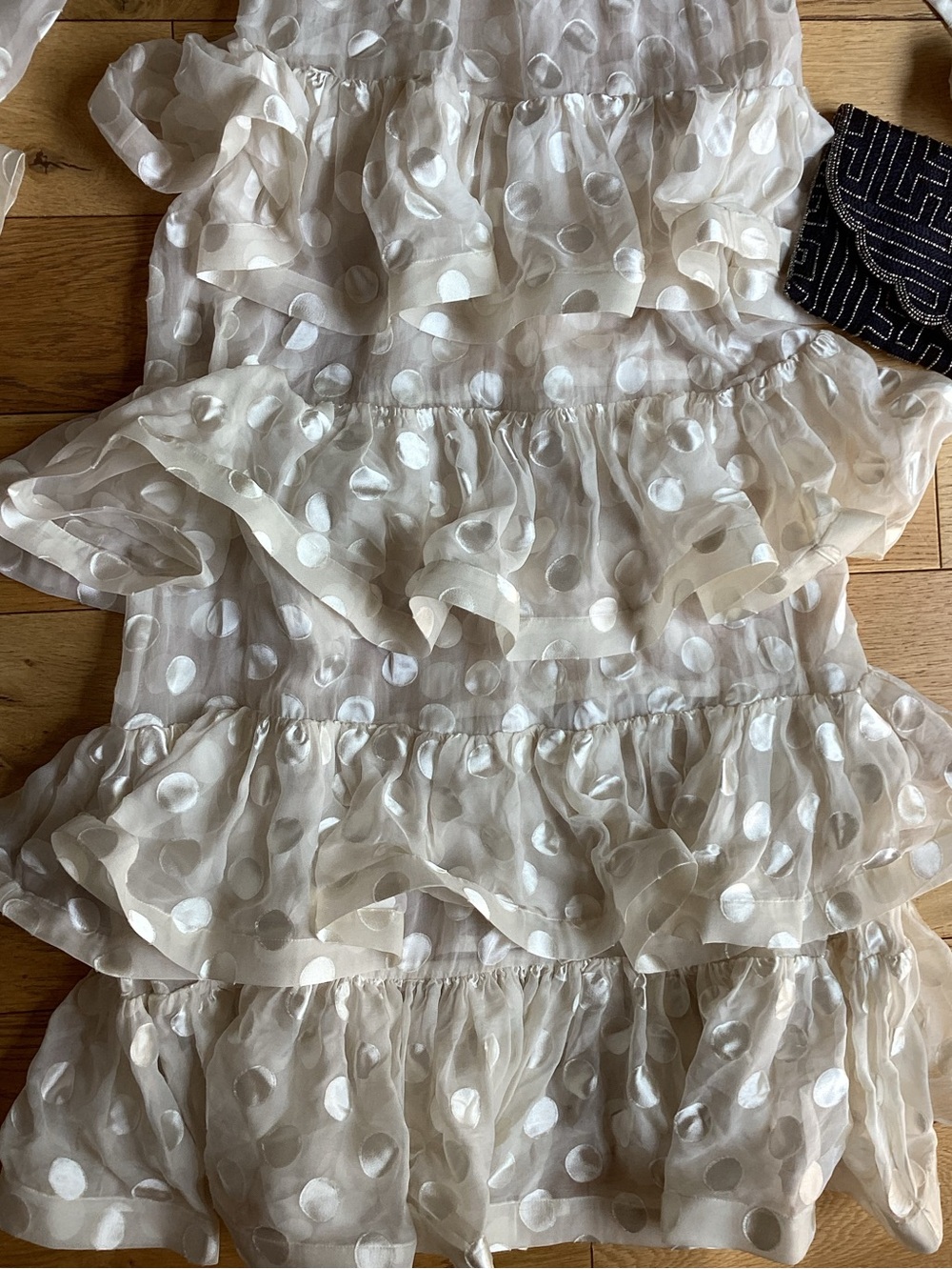 Zimmermann Cream ecru Polka Dot Ruffle Tiered Midi dress - Picture 9 of 12
